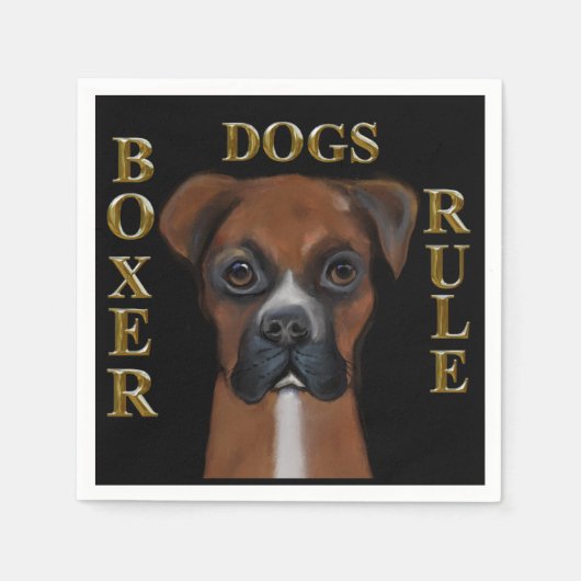 Boxer Hond Servet (Voorkant)