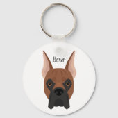 Boxer-hond Sleutelhanger (Voorkant)