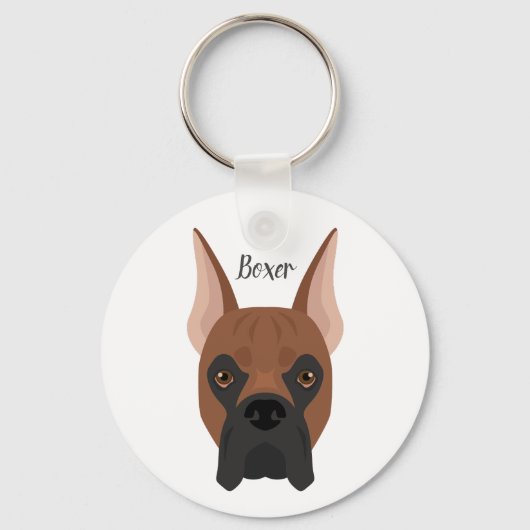 Boxer-hond Sleutelhanger (Voorkant)