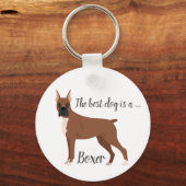 Boxer-hond Sleutelhanger (Achterkant)