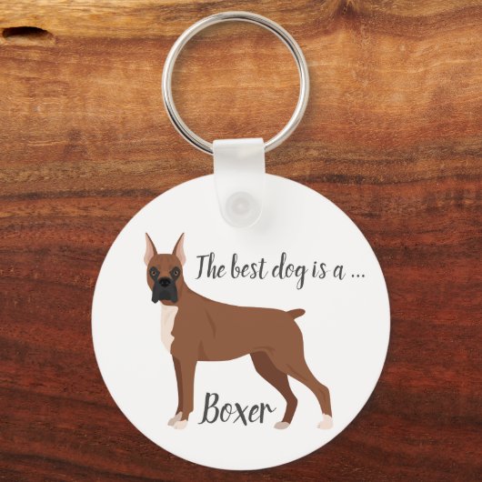 Boxer-hond Sleutelhanger (Achterkant)