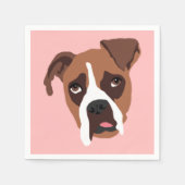 Boxer Hond Standaard Cocktail Servetten (Voorkant)