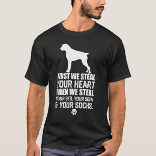 Boxer hond Steal je hart Steal je bedsofa T-shirt
