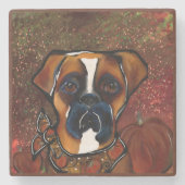 Boxer Hond Stenen Onderzetter (Voorkant)