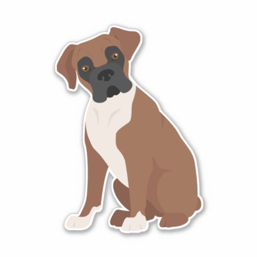 Boxer Hond Sticker (Voorkant)