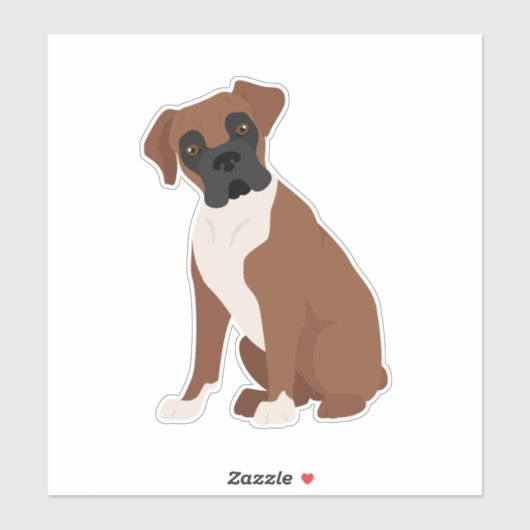 Boxer Hond Sticker (Vel)