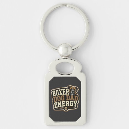Boxer Hond Vader Energie Sleutelhanger (Voorkant)