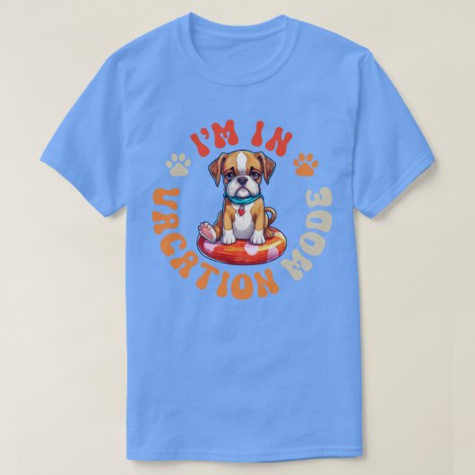 Boxer Hond Vakantie Mode 1 T-shirt (Design voorkant)