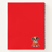 Boxer Hond Valentijn Waterverf Ontwerp Notitieboek (Achterkant)