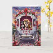 Boxer Hond Valentijnsdag  Kaart (Gele Bloem)