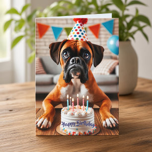Boxer Hond Verjaardag Fun Feestdagen Kaart