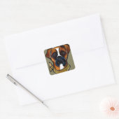 Boxer Hond Vierkante Sticker (Envelop)
