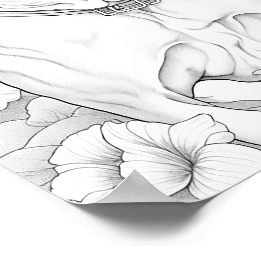 Boxer hond volwassen kleuring poster (Hoek)