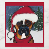 Boxer Hond Wijn Etiket (Enkel label)