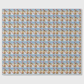 Boxer Hond Winter Wonderland Kerstvreugde Cadeaupapier (Vlak)