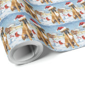 Boxer Hond Winter Wonderland Kerstvreugde Cadeaupapier (Rol Hoek)