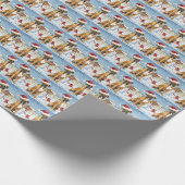 Boxer Hond Winter Wonderland Kerstvreugde Cadeaupapier (Hoek)