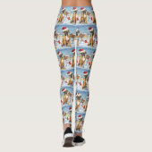 Boxer Hond Winter Wonderland Kerstvreugde Leggings (Achterkant)