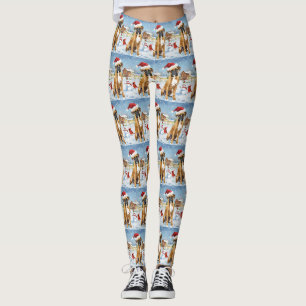 Boxer Hond Winter Wonderland Kerstvreugde Leggings