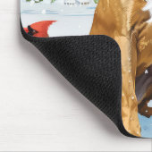 Boxer Hond Winter Wonderland Kerstvreugde Muismat (Hoek)