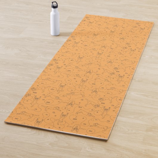 Boxer hond yoga pose yogamat (In situ)