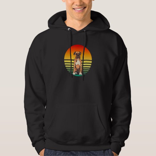 Boxer Hond Zonsondergang Hoodie (Voorkant)