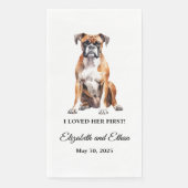 Boxer Honden Bruiloft Servet (Voorkant)