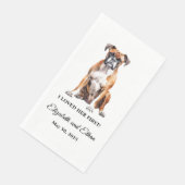 Boxer Honden Bruiloft Servet (Hoek)