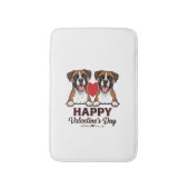 Boxer Honden Fijne Valentijnsdag Vintage Badmat (Voorkant Verticaal)