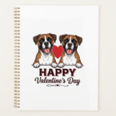 Boxer Honden Fijne Valentijnsdag Vintage Planner (Voorkant)