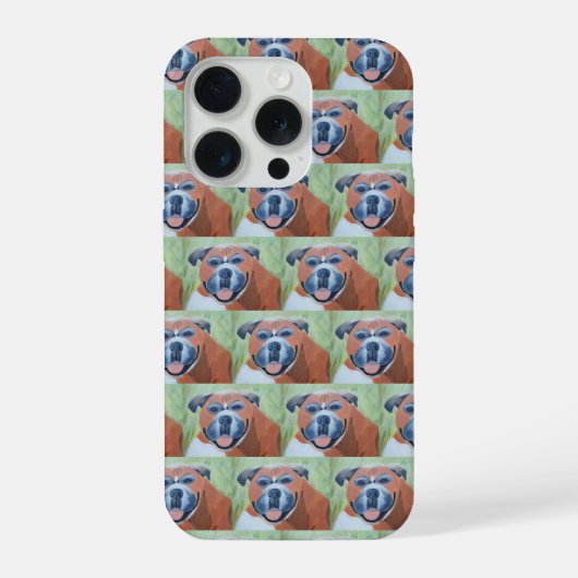 Boxer Honden Hoestelkastje iPhone Hoesje (Achterkant)