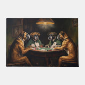 Boxer Honden Spelen Poker Art Deurmat (Voorkant)