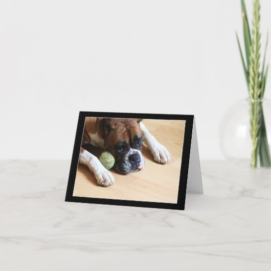 Boxer hondenbriefkaart kaart (Voorkant)