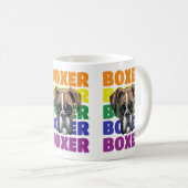 Boxer hondenliefhebber cadeau Koffie mok Theebeker (Voorkant rechts)
