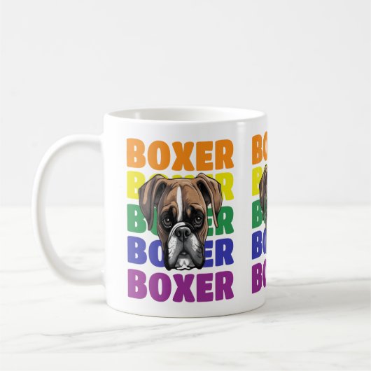 Boxer hondenliefhebber cadeau Koffie mok Theebeker (Links)