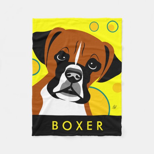 Boxer Hondenliefhebber Gifts Fleece Deken (Voorkant)