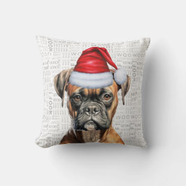 Boxer Hondenliefhebber kerstfeestdag Kussen