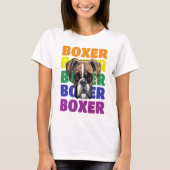 Boxer Hondenliefhebber T-Shirt (Voorkant)