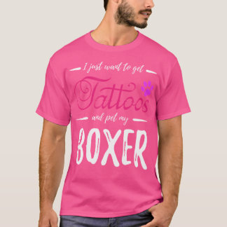 Boxer Hondenliefhebber Tattoo Funny Dog Mom Idee T-shirt