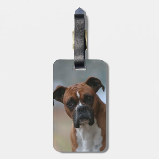 Boxer-hondenpit/Bagagelabel Bagagelabel (Achterkant verticaal)