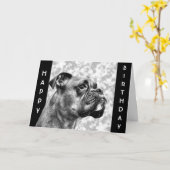 Boxer Hondenprofiel Kaart (Gele Bloem)