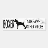 Boxer Hondenras Bumpersticker (Voorkant)