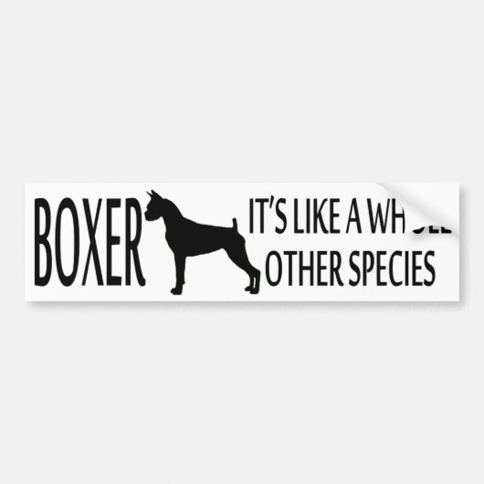 Boxer Hondenras Bumpersticker (Voorkant)