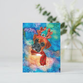 Boxer hondenras Kerstmis Feestdagenkaart (Staand voorkant)
