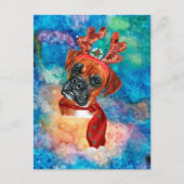 Boxer hondenras Kerstmis Feestdagenkaart (Voorkant)