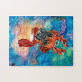 Boxer hondenras Kerstmis Legpuzzel (Horizontaal)