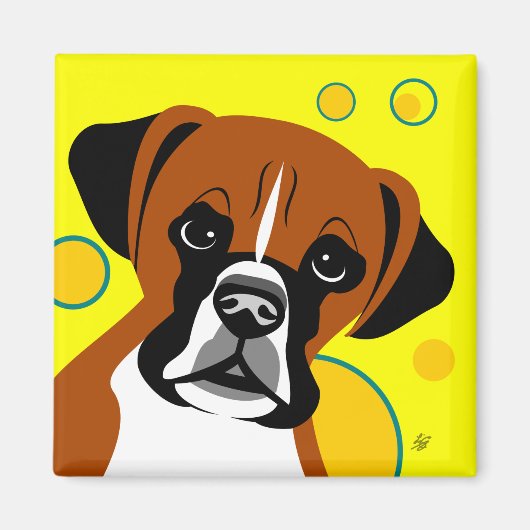 Boxer-hondenras Magneet (Voorkant)