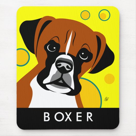 Boxer hondenras muismat (Voorkant)