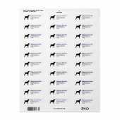 Boxer Hondenras Silhouette Return-adreslabels Etiket (Full Sheet)