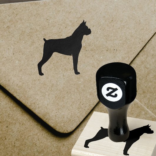 Boxer Hondenras Silhouette Rubberstempel